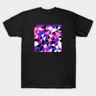 Genderfluid Pride Tilted Geometric Shapes Collage T-Shirt